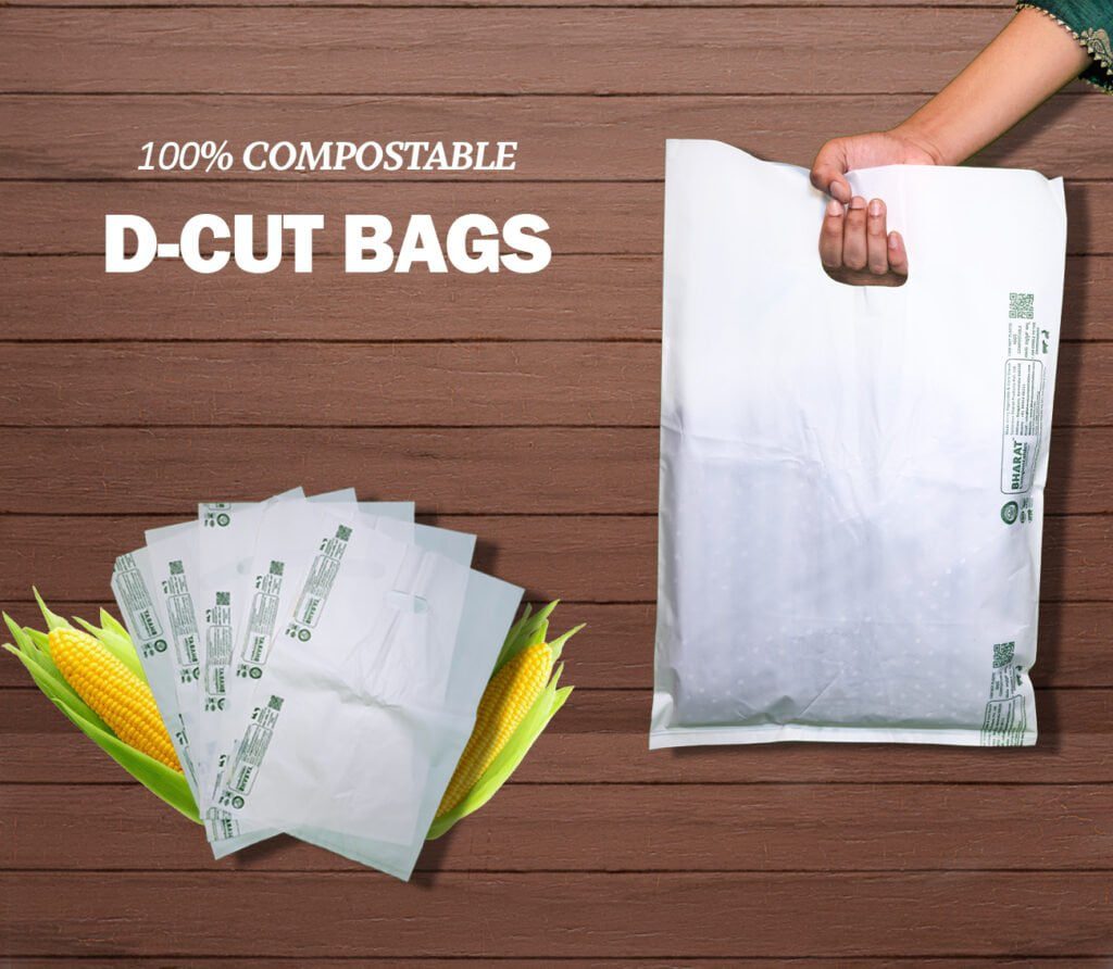 Compostable DCut Bags Bharat Compostables