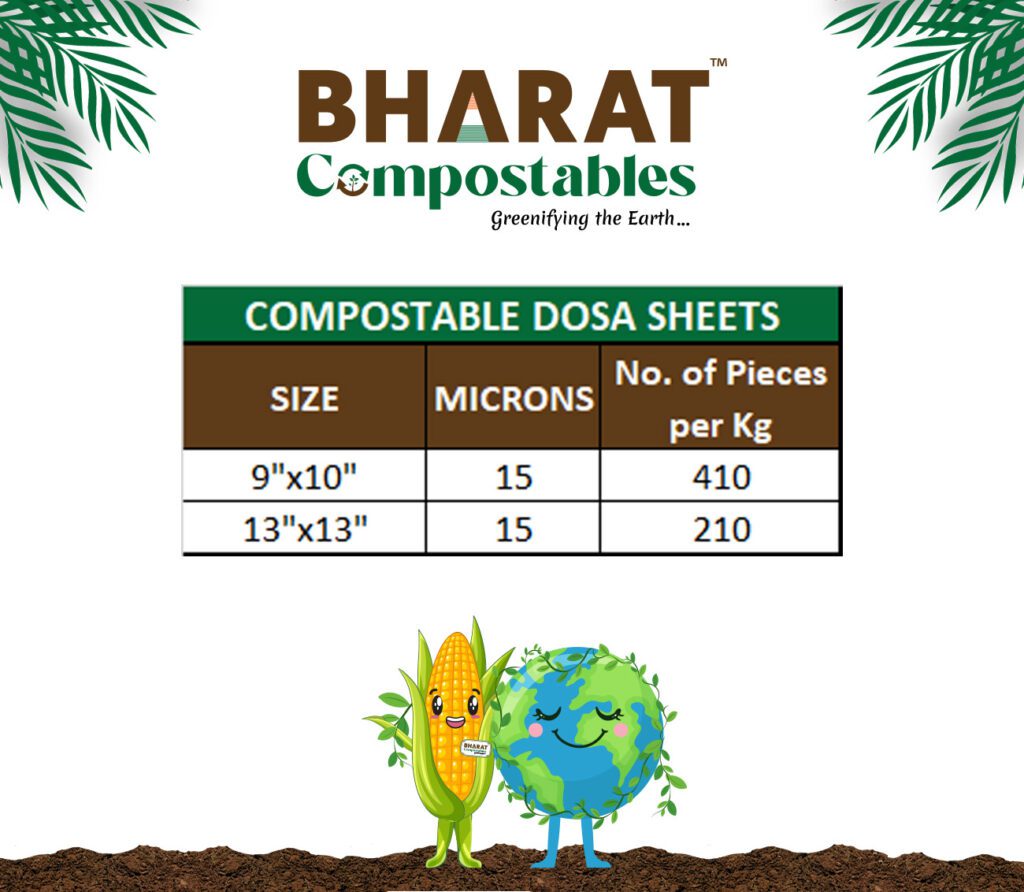 Compostable Dosa Sheets Bharat Compostables